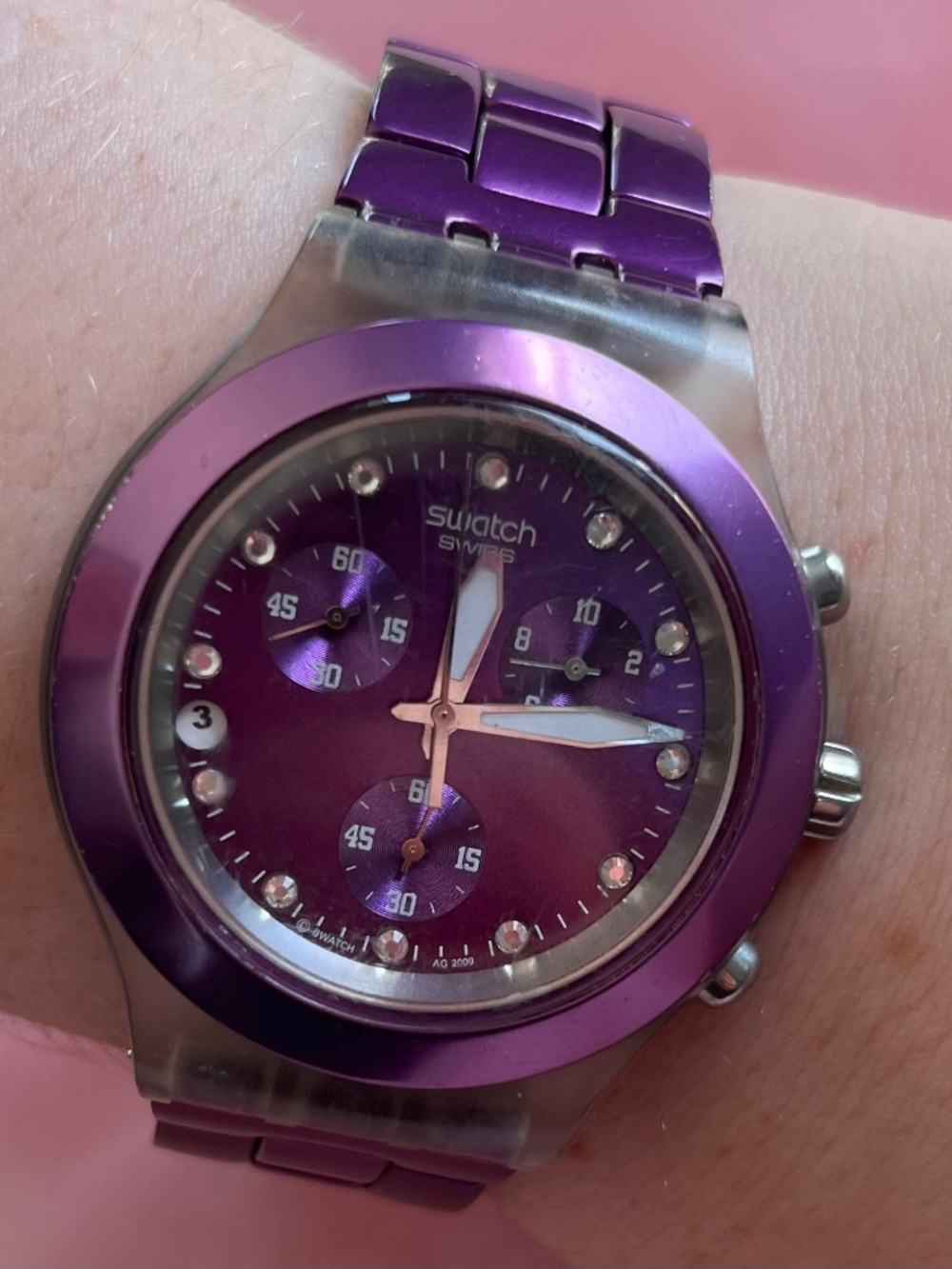 Swatch Irony Full-Blooded Blueberry Watch (SVCK4048AG)